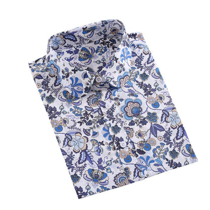 xakxx Women Shirts Long Sleeve Cotton Blouse Fashion Print Cherry Lips Flower Top Shirts For Women Autumn Under Shirt Ladies Office