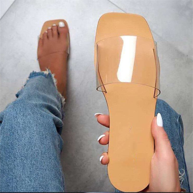 Women Sandals  Style Summer Shoes for Women Flat Sandals Rubber Shoes  Leather Slides Plus Size Soulier Femme