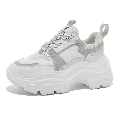 VIP Link For dropshipping Fujin Chunky Sneakers Women Spring Thick Bottom Daddy Shoes Round Toe Breathing Leisure Women Shoes