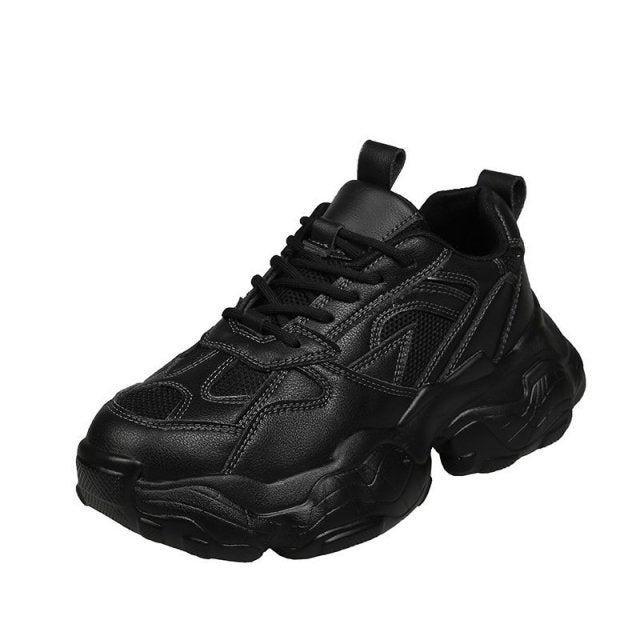 VIP Link For dropshipping Fujin Chunky Sneakers Women Spring Thick Bottom Daddy Shoes Round Toe Breathing Leisure Women Shoes