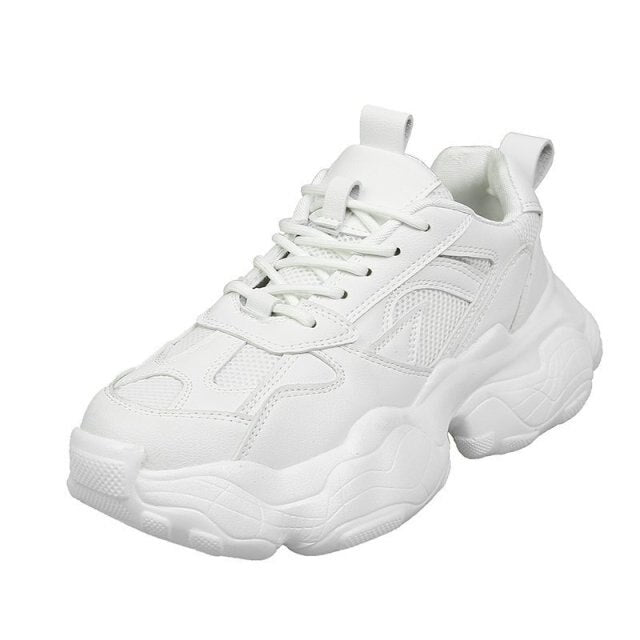 VIP Link For dropshipping Fujin Chunky Sneakers Women Spring Thick Bottom Daddy Shoes Round Toe Breathing Leisure Women Shoes