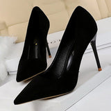 New Women Pumps Suede High Heels Shoes Fashion Office Shoes Stiletto Party Shoes Female Comfort Women Heels