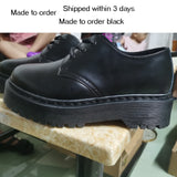 Oxford Shoes For Women First Layer Of Dermis Platform Women Punk Shoe Thick Bottom  Motorcycle Shoes Mujer Motorcycle Boots 34-45