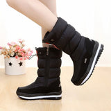Christmas Gift Women snow boots platform shoes woman winter boots thick plush waterproof non-slip mid-calf boots women winter shoes botas mujer