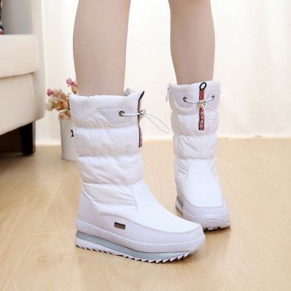 Christmas Gift Women snow boots platform shoes woman winter boots thick plush waterproof non-slip mid-calf boots women winter shoes botas mujer