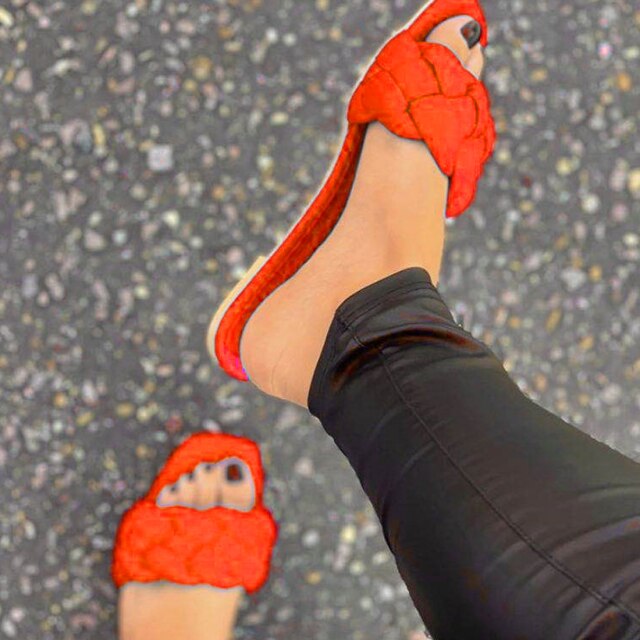 Women Sandals  Style Summer Shoes for Women Flat Sandals Rubber Shoes  Leather Slides Plus Size Soulier Femme