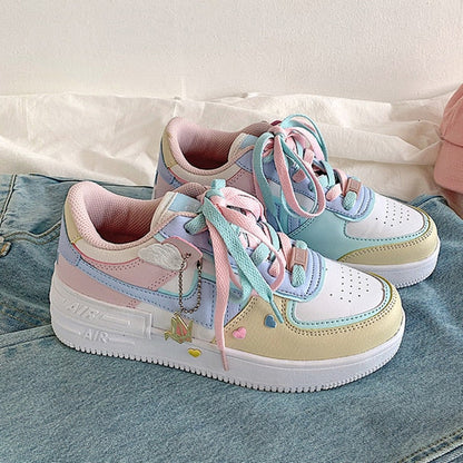 xakxx New Women Sneakers White Tennis Women Shoes Canvas Slip On Female Row Shoes Platform Flats Casual Ladies Vulcanize Shoes