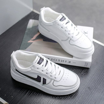 xakxx New Women Sneakers White Tennis Women Shoes Canvas Slip On Female Row Shoes Platform Flats Casual Ladies Vulcanize Shoes