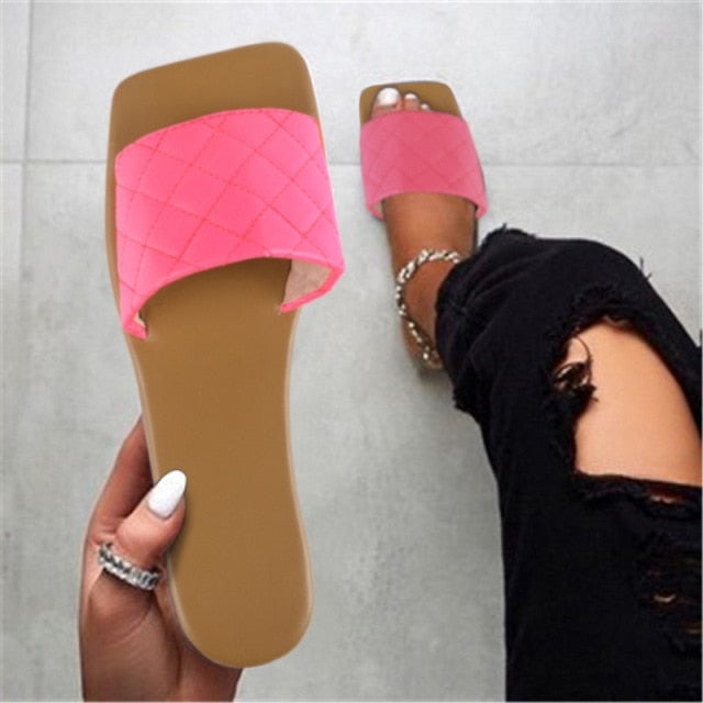 Women Sandals  Style Summer Shoes for Women Flat Sandals Rubber Shoes  Leather Slides Plus Size Soulier Femme