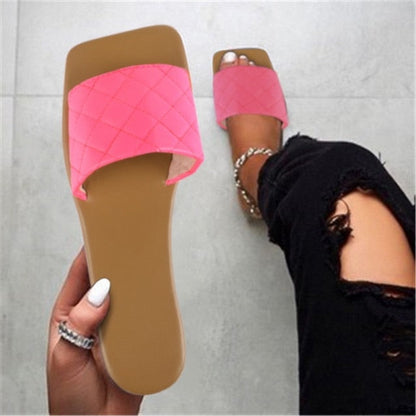 Women Sandals  Style Summer Shoes for Women Flat Sandals Rubber Shoes  Leather Slides Plus Size Soulier Femme