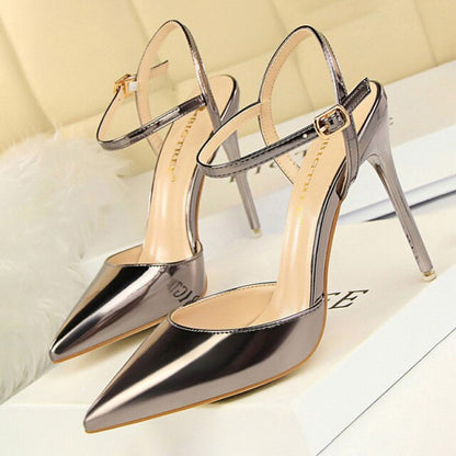 xakxx Hollow Out Woman Pumps Red High Heels  Sexy Women Heels Stiletto Wedding Shoes Buckle Party Shoes Female Shoes