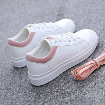 xakxx New Women Sneakers Casual Shoes High Quality Woman Flats Spring Autumn Low-top Loafers Girls Student White Shoes Ladies Shoes