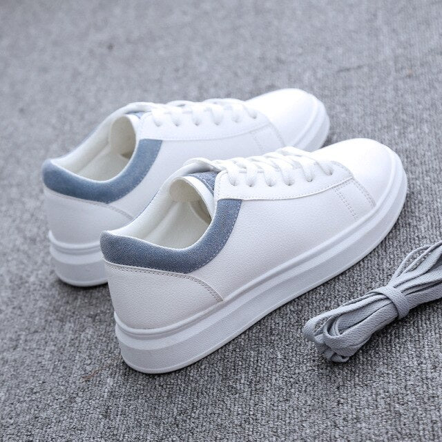 xakxx New Women Sneakers Casual Shoes High Quality Woman Flats Spring Autumn Low-top Loafers Girls Student White Shoes Ladies Shoes