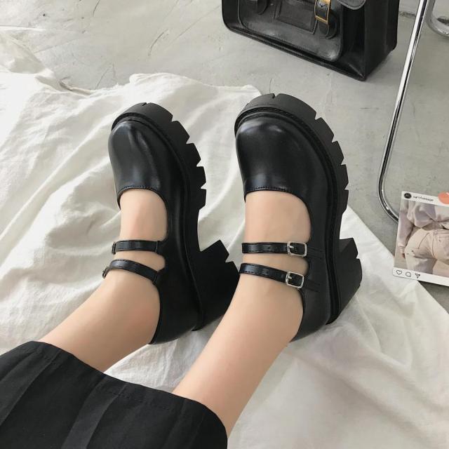 xakxx Women shoes models Mary Jane shoes women's Japanese high heels retro platform shoes women femmes chaussures lolita