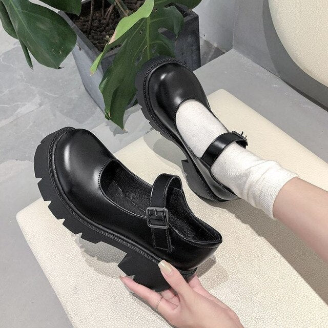 xakxx Women shoes models Mary Jane shoes women's Japanese high heels retro platform shoes women femmes chaussures lolita