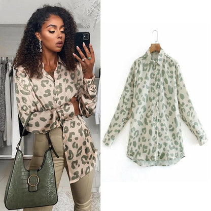 women satin blouse long sleeve zebra print shirts vintage office ladies tops femme chandails za  fashion blusa de mujer ins