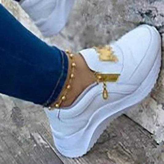 xakxx New Women Sneakers Lace-Up Wedge Sports Shoes Women's Vulcanized Shoes Casual Platform Ladies Sneakers Comfy Females Shoes