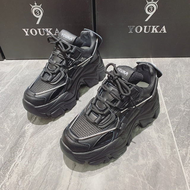 xakxxr Platform Sneakers White Woman Vulcanize Shoes Femme Tenis Con Plataforma Luxury Tennis Feminino For Women  Zapatos Mujer
