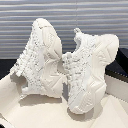 xakxx Women's Dad Shoes Luxury Women Sneakers Fashion White Sports Shoe Mesh Platform Female Footwear Tennis Tenis Con Plataforma