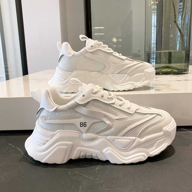 VIP Link For dropshipping Fujin Chunky Sneakers Women Spring Thick Bottom Daddy Shoes Round Toe Breathing Leisure Women Shoes