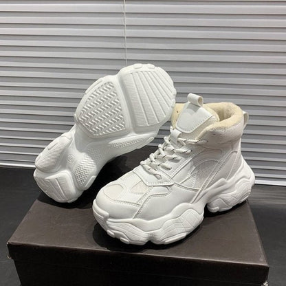 VIP Link For dropshipping Fujin Chunky Sneakers Women Spring Thick Bottom Daddy Shoes Round Toe Breathing Leisure Women Shoes