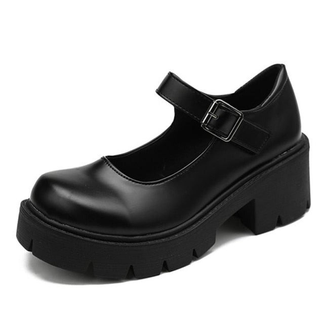 Autumn Boots Women Platform Shoes Thinken Heel Chunky Sneakers Black Punk Boots Shoes Height Increasing Botas De Mujer