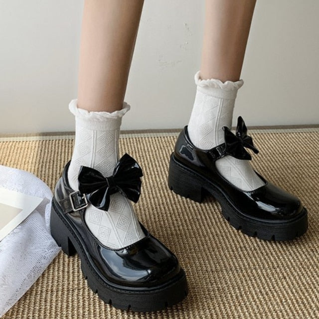 Autumn Boots Women Platform Shoes Thinken Heel Chunky Sneakers Black Punk Boots Shoes Height Increasing Botas De Mujer