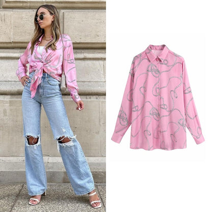 women satin blouse long sleeve zebra print shirts vintage office ladies tops femme chandails za  fashion blusa de mujer ins
