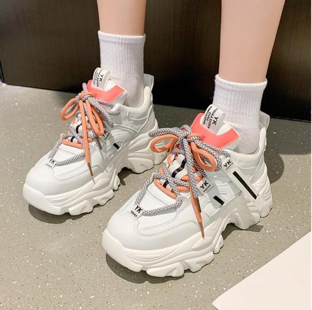 xakxx Women's Dad Shoes Luxury Women Sneakers Fashion White Sports Shoe Mesh Platform Female Footwear Tennis Tenis Con Plataforma