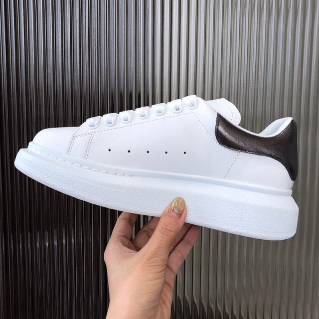 xakxx Luxury Mcqueen Shoes for Women Brand Design Alexander White Chunky Sneakers Female Vulcanize Shoes Zapatillas De Deporte X12