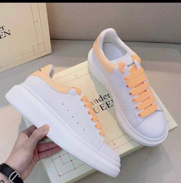 xakxx Luxury Mcqueen Shoes for Women Brand Design Alexander White Chunky Sneakers Female Vulcanize Shoes Zapatillas De Deporte X12
