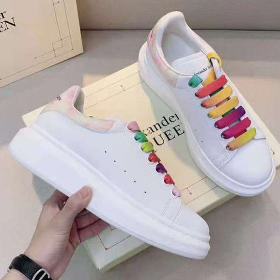xakxx Luxury Mcqueen Shoes for Women Brand Design Alexander White Chunky Sneakers Female Vulcanize Shoes Zapatillas De Deporte X12