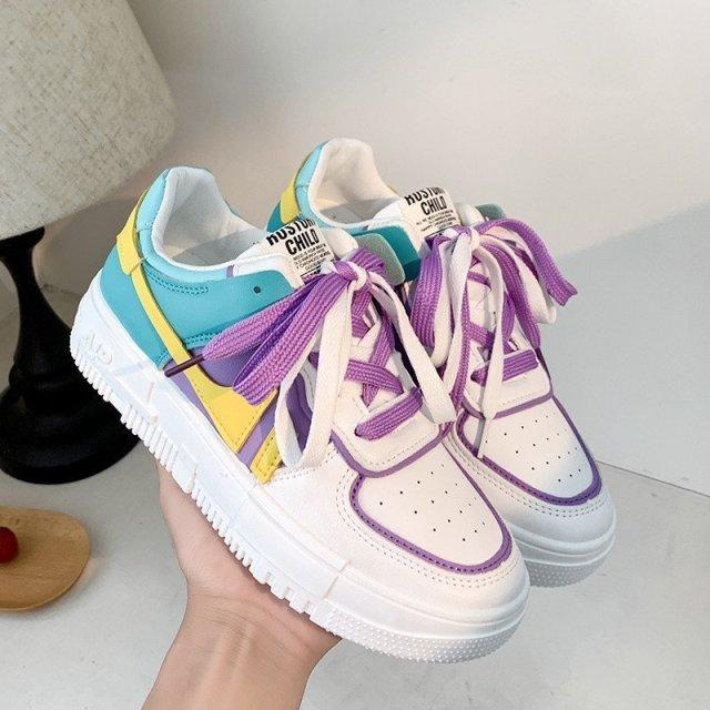 xakxx Sneakers fashion spring new women sneakers shoes fashion Casual shoes Platform sneakers Women shoes Student shoes plus size XL 42 shoes-1
