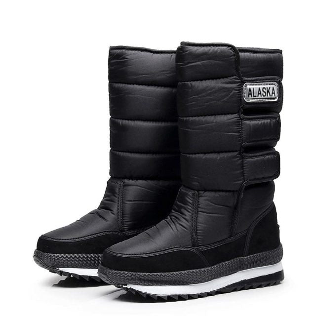 Christmas Gift Women snow boots platform shoes woman winter boots thick plush waterproof non-slip mid-calf boots women winter shoes botas mujer