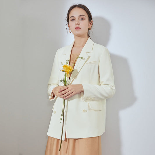 Office Ladies Casual White Blazer Women Spring Black Oversized Blazer Jacket Female Elegant Business Short Green Coat