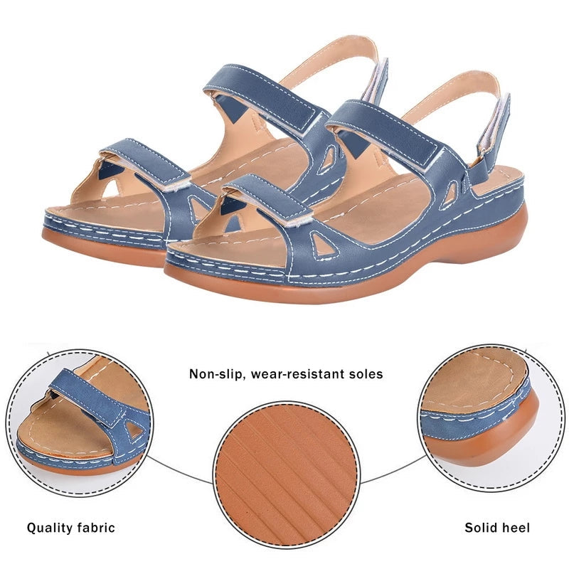 xakxx Women Sandals Soft Stitching Ladies Sandals Comfortable Flat Sandals Open Toe Beach Shoes Footwear Zapatos De Mujer Wholesale